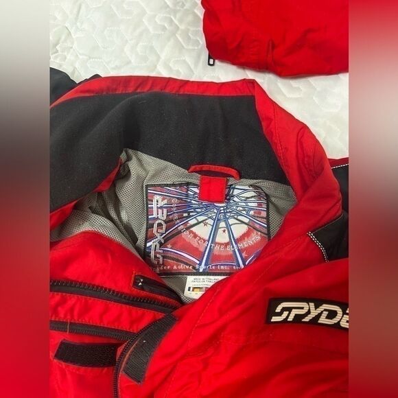 Spyder ski jacket size 12 large red xo 5000m women vintage - Picture 9 of 15
